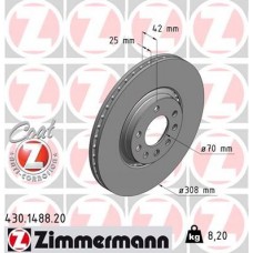430.1488.20 ZIMMERMANN Гальмівний диск
