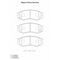 N360N60 NPS Комплект гальмівних колодок дисковий гальм