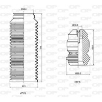 DCK5082.04 OPEN PARTS Пилозахисний комплект амортизатор