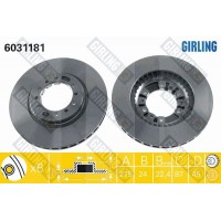 6031181 GIRLING Гальмівний диск