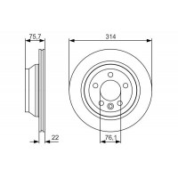 0 986 479 S54 BOSCH Гальмівний диск