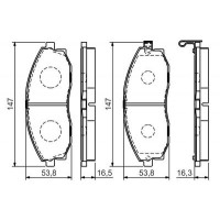 0 986 495 065 BOSCH Комплект гальмівних колодок, дискове гальмо