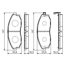 0 986 495 065 BOSCH КомплеК т гальмівних колодок, дискове гальмо