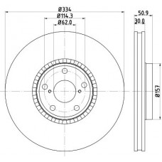 8DD 355 112-861 HELLA Гальмівний диск