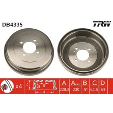 DB4335 TRW Гальмівний барабан