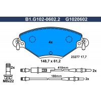B1.G102-0602.2 GALFER Комплект гальмівних колодок дисковий гальм