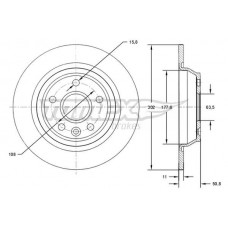 TX 71-61 TOMEX Brakes Гальмівний диск