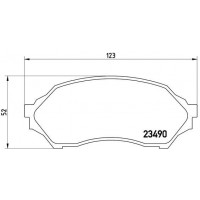 P 49 027 BREMBO КомплеК т гальмівних колодок, дискове гальмо