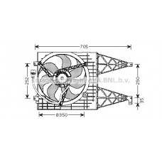 VN7507 AVA QUALITY COOLING Вентилятор охолодження двигуна