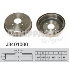 J3401000 NIPPARTS Гальмівний барабан
