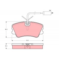 GDB1251 TRW Комплект гальмівних колодок дисковий гальм