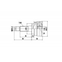 DCV834055 DYNAMATRIX Шарнирный комплект, Привідний вал