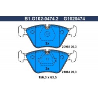 B1.G102-0474.2 GALFER КомплеК т гальмівних колодок, дискове гальмо