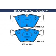 B1.G102-0474.2 GALFER КомплеК т гальмівних колодок, дискове гальмо