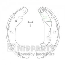 J3500907 NIPPARTS Комплект гальмівних колодок