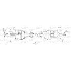 DRS6141.00 OPEN PARTS Привідний вал