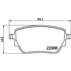 8DB 355 039-021 HELLA Комплект гальмівних колодок дисковий гальм
