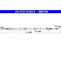 24.3727-0184.2 ATE Тросик, cтояночный тормоз
