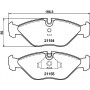 8DB 355 007-591 HELLA Комплект гальмівних колодок дисковий гальм