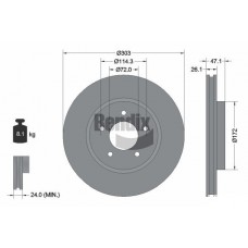 BDS1803 BENDIX Braking Гальмівний диск