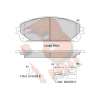 RB2177 R BRAKE Комплект гальмівних колодок дисковий гальм