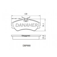DBP668 DANAHER Комплект гальмівних колодок дисковий гальм