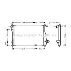 DW2075 AVA QUALITY COOLING Радіатор охолодження двигуна