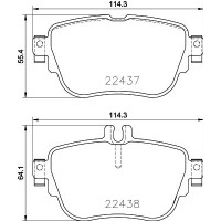 8DB 355 025-781 HELLA Комплект гальмівних колодок дисковий гальм