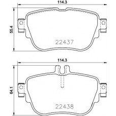 8DB 355 025-781 HELLA Комплект гальмівних колодок дисковий гальм
