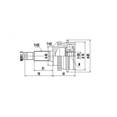 DCV857002 DYNAMATRIX Шарнирный комплект, Привідний вал