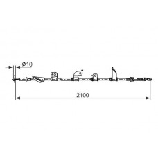 1 987 482 913 BOSCH Тросик, cтояночный тормоз