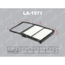 LA-1971 LYNXauto Повітряний фільтр