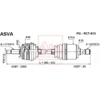 PG-RCT-613 ASVA Привідний вал