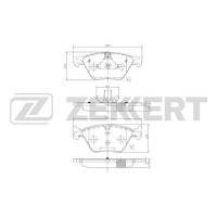 BS-2388 ZEKKERT Комплект гальмівних колодок дисковий гальм
