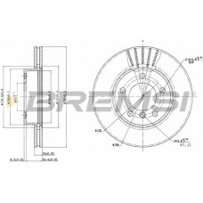 CD6258V BREMSI Гальмівний диск