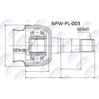 NPW-PL-003 NTY Шарнирный комплект, Привідний вал
