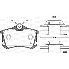 BPA0263.50 OPEN PARTS Комплект гальмівних колодок дисковий гальм