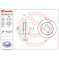 08.A916.10 BREMBO Гальмівний диск