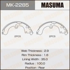 MK-2285 MASUMA Комплект гальмівних колодок