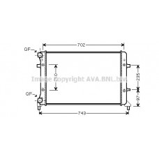 VN2205 AVA QUALITY COOLING Радіатор охолодження двигуна