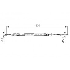 1 987 477 821 BOSCH Тросик, cтояночный тормоз