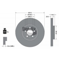 BDS1600HC BENDIX Braking Гальмівний диск