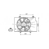 FD7582 AVA QUALITY COOLING Вентилятор охолодження двигуна