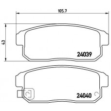 P 49 035 BREMBO КомплеК т гальмівних колодок, дискове гальмо