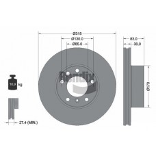 BDS1596HC BENDIX Braking Гальмівний диск