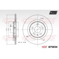 875654 MAXTECH Гальмівний диск