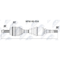 NPW-RE-034 NTY Привідний вал