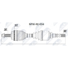 NPW-RE-034 NTY Привідний вал