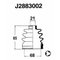 J2883002 NIPPARTS Комплект пыльника, Привідний вал