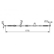 1 987 482 300 BOSCH Тросик, cтояночный тормоз